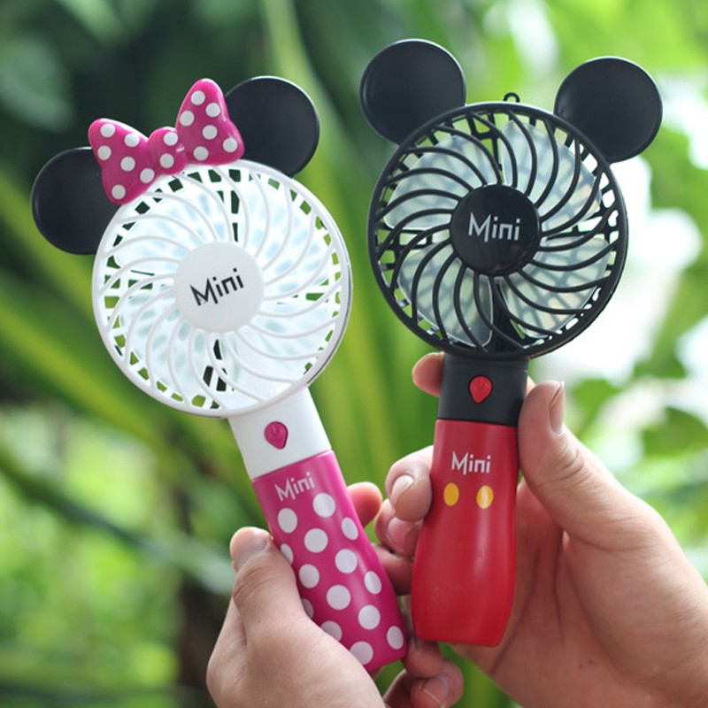 Quạt mini mickey cầm tay có đèn 4.0