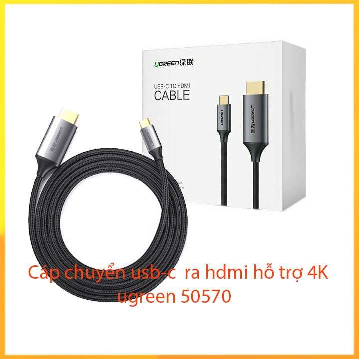 Cáp chuyển đổi usbc sang HDMI 1.5m chính hãng Ugreen 50570_adapternguongiare