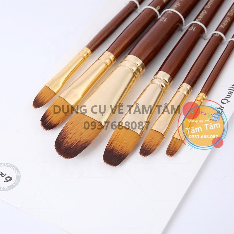 [ TÂM TÂM ]-Bộ cọ Keep Smiling 6 cây mã 6120