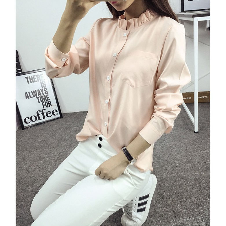 sơ mi cổ trụ SM11