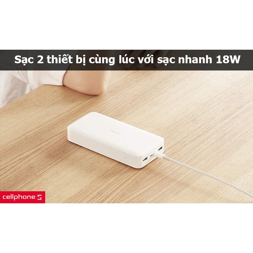 Sạc dự phòng Xiaomi Redmi 10000mAh và 20000mah PB100LZM BẢO HÀNH CHÍNH HÃNG 6 THÁNG 1 ĐỔI 1