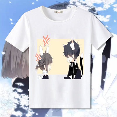 Áo thun phông trắng IN HÌNH Con tim rung động anime chibi xinh xắn độc đáo thời trang m02