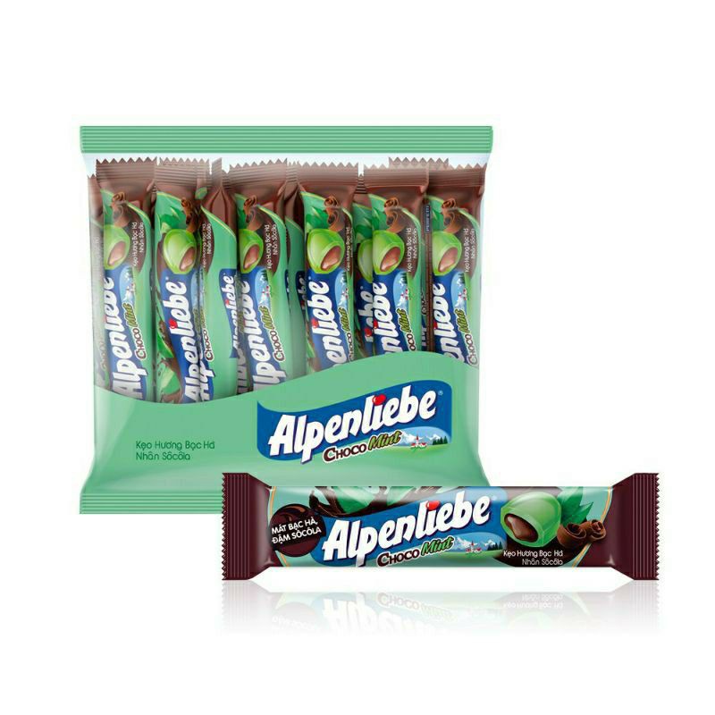 (1 bịch 16 thỏi) kẹo alpenliebe hương bạc hà nhân socola-chocomint