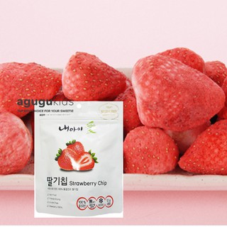 Bánh ăn dặm organic Hàn Quốc combo 3 gói: 1 Dâu tây sấy, 1 gói Táo/Lê/Chuối sấy, 1 sữa chua khô
