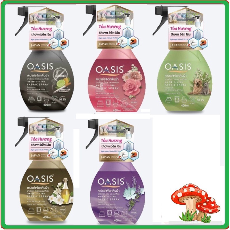 XỊT THƠM QUẦN ÁO OASIS 400ml - CỬA HÀNG BÉ NẤM