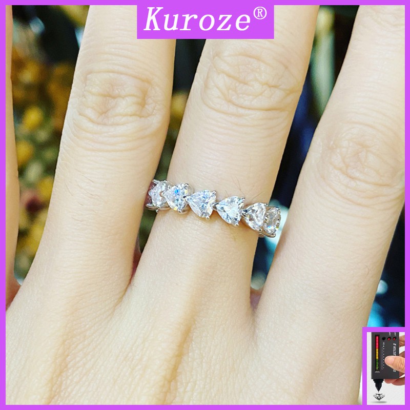 Nhẫn kiểu dáng thời trang phong cách moissanite độc đáo cho nữ