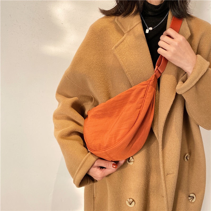 Túi Đeo Chéo Vai Bằng Vải Nylon Nhỏ Dễ Phối Đồ Có 8 Kiểu Cho Nữ Sinh