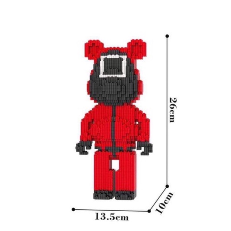Mô Hình Lắp Ráp Lego 3D BEARBRICK SQUID GAME - BST Bearbrick