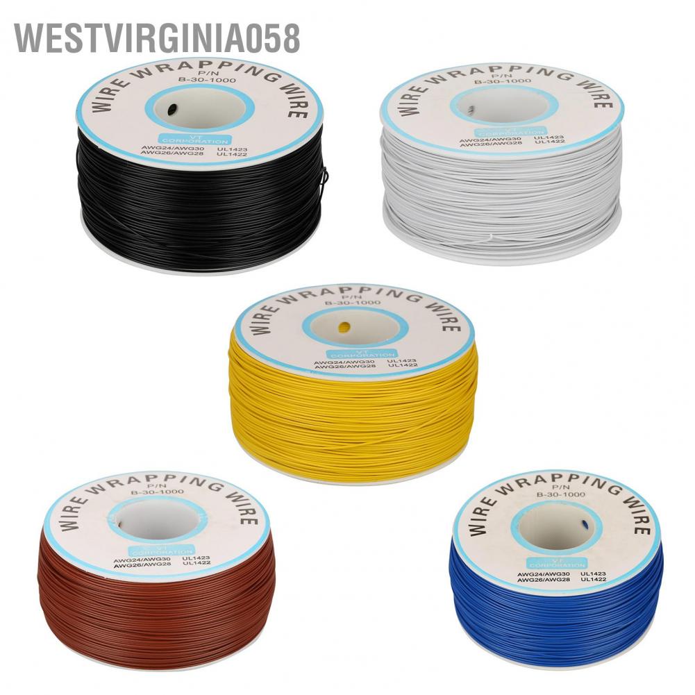 Có thể bán buôn 1Roll Wire-Wrapping Single Copper Wire Strand 30AWG Cable 0.25mm Core Diameter Westvirginia058 Hàng giao ngay