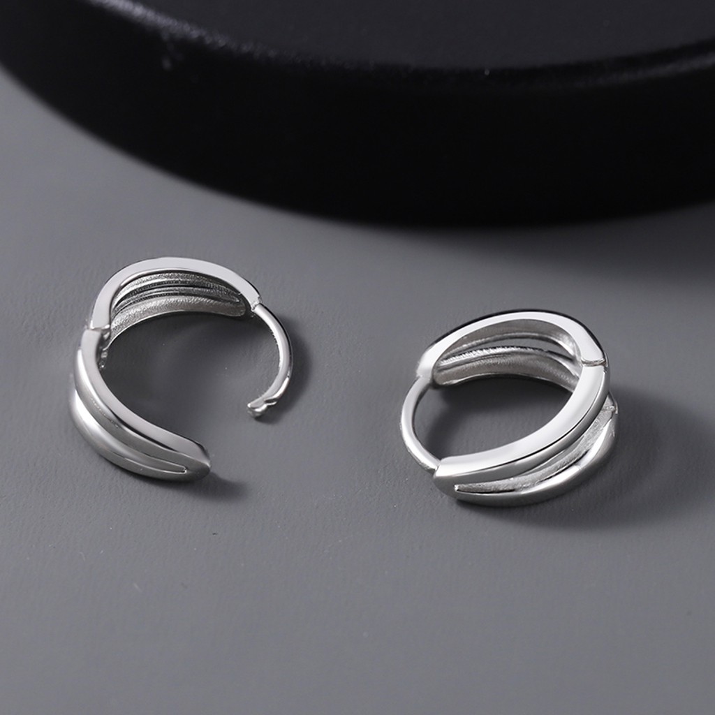Bông tai, Khuyên tai nam nữ dáng tròn thời trang Niche cá tính phong cách Âu Mỹ, Độc đáo, Unisex, 1 chiếc