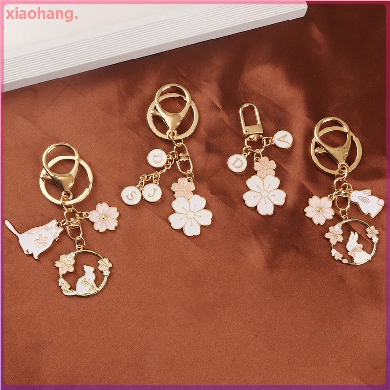 Móc Khóa Hợp Kim Hình Thỏ / Mèo / Hoa Dễ Thương