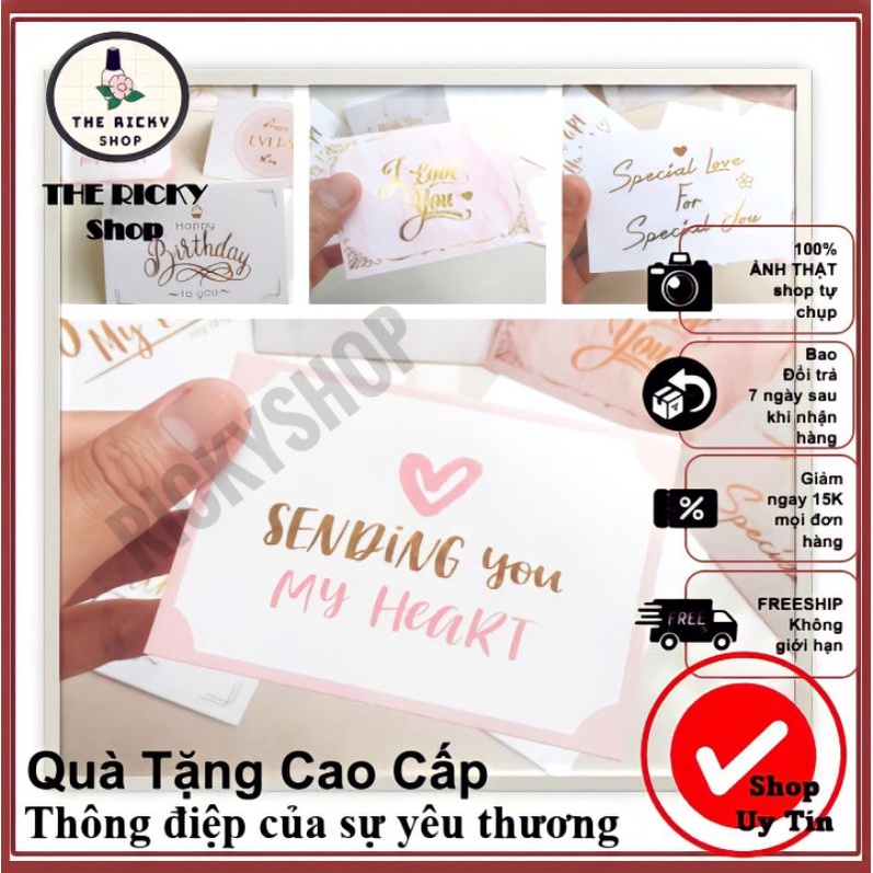 Thiệp Đính Kèm Quà Tặng Chúc Mừng Sinh Nhật Happy Birthday Nhiều Mẫu Phong Cách Đơn Giản Sang Trọng