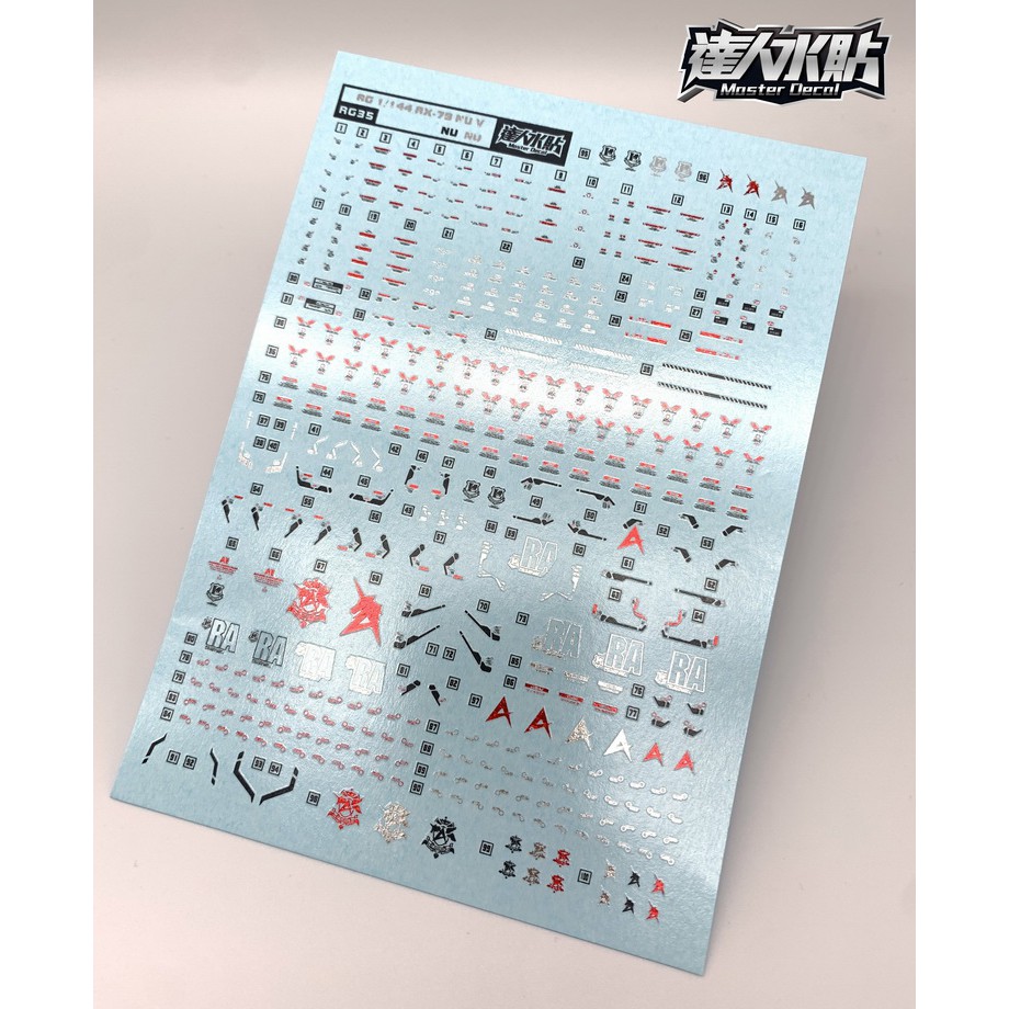Decal nước dán mô hình RG HG NU gundam RX93 / HWS các loại - Water sticker