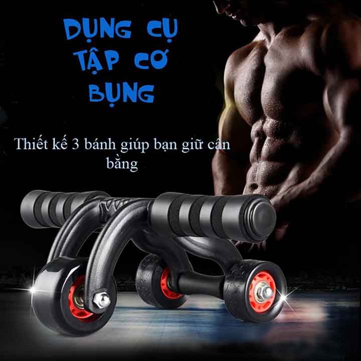 con lăn tập bụng 3 bánh