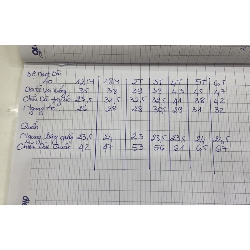 Đồ bộ dài tay bé gái thu đông xuất dư Next Bộ đồ ngủ thun cotton cho bé 1 đến 6 tuổi - SGND