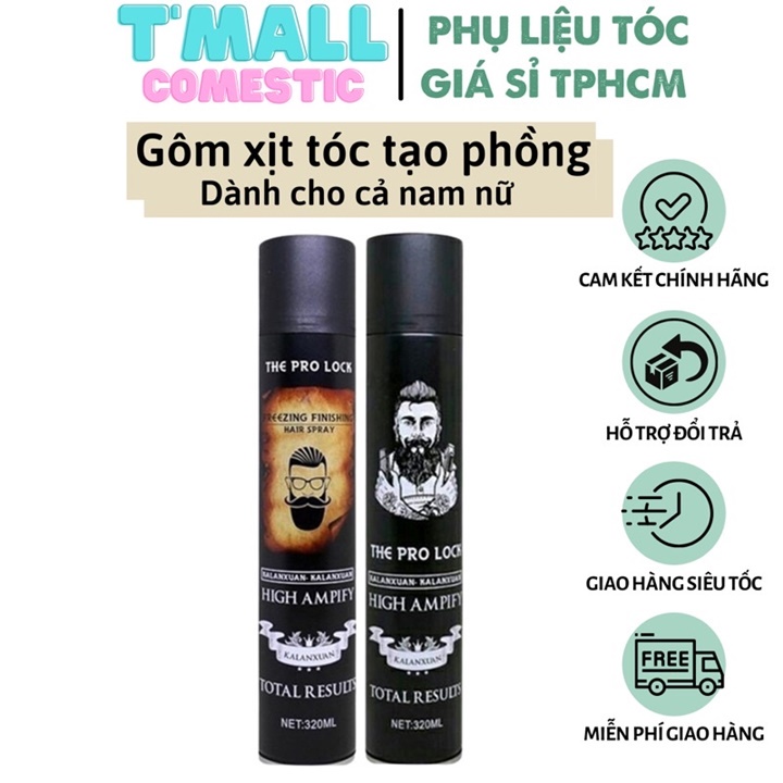 Gôm Xịt Tóc THE PRO LOCK 420ml Gel Xịt Tóc Cho Nam Nữ Giữ Nếp Cứng Dễ Tạo Kiểu Sáp Vuốt Tóc