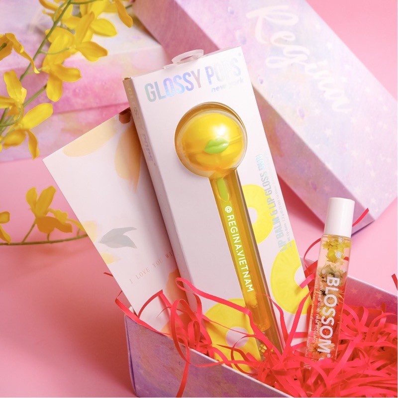 [GIFT BOX-BEAUTY ALL THE WAY]-Combo son 2IN1 GLOSSY POPS + nước hoa BLOSSOM