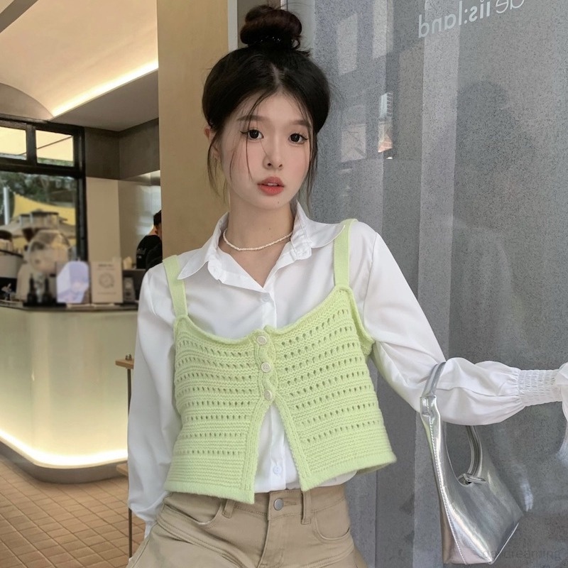 Áo Croptop Sát Nách Phong Cách Hàn Quốc Thời Trang Cho Nữ