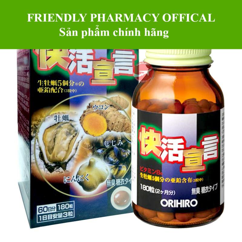 {Nhật} Tinh chất hàu nghệ Orihiro Vivacity 180 viên - Hỗ trợ tăng cường sinh lý nam, bổ thận tráng dương
