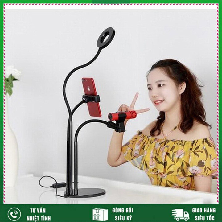 Bộ dụng cụ hỗ trợ live stream đa năng 3 trong 1 '' màu đen''