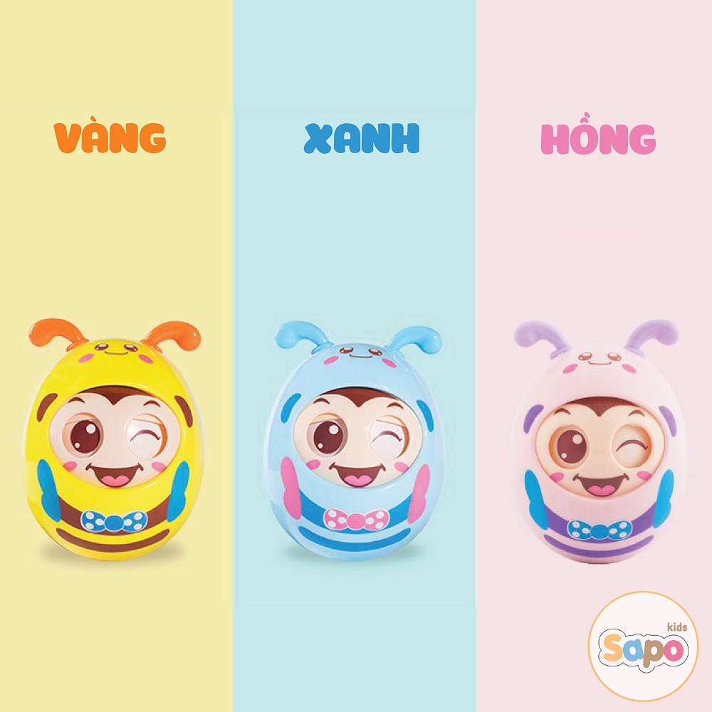Đồ chơi con lật đật ong đáng yêu cho bé, biết nhắm mở liếc mắt, kêu leng keng SAPO KIDS