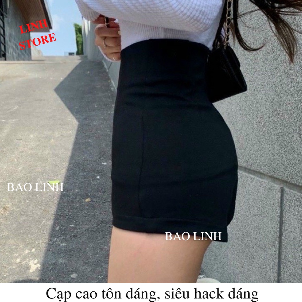 Quần Short Nữ Mặc Nhà LINH STORE Dáng Legging Cạp Chun Lưng Cao Chất Liệu Umi Đẹp Co Dãn