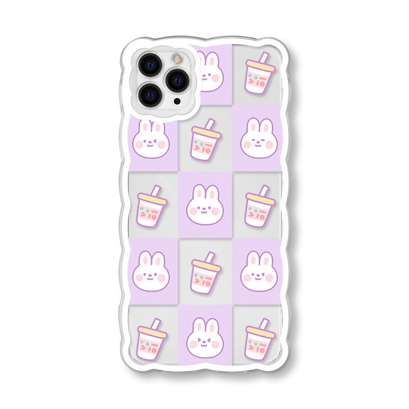 Ốp Điện Thoại Silicon In Họa Tiết Sóng Biển Lớn Có Dây Đeo Cổ Tay Cho iphone 12 / 13Promax 11 xs 8-14