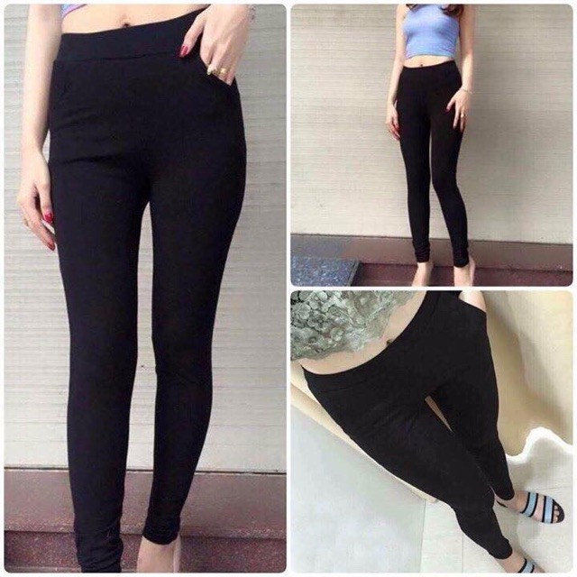 Quần legging trơn - thun nữ ôm body [ảnh + video thật]