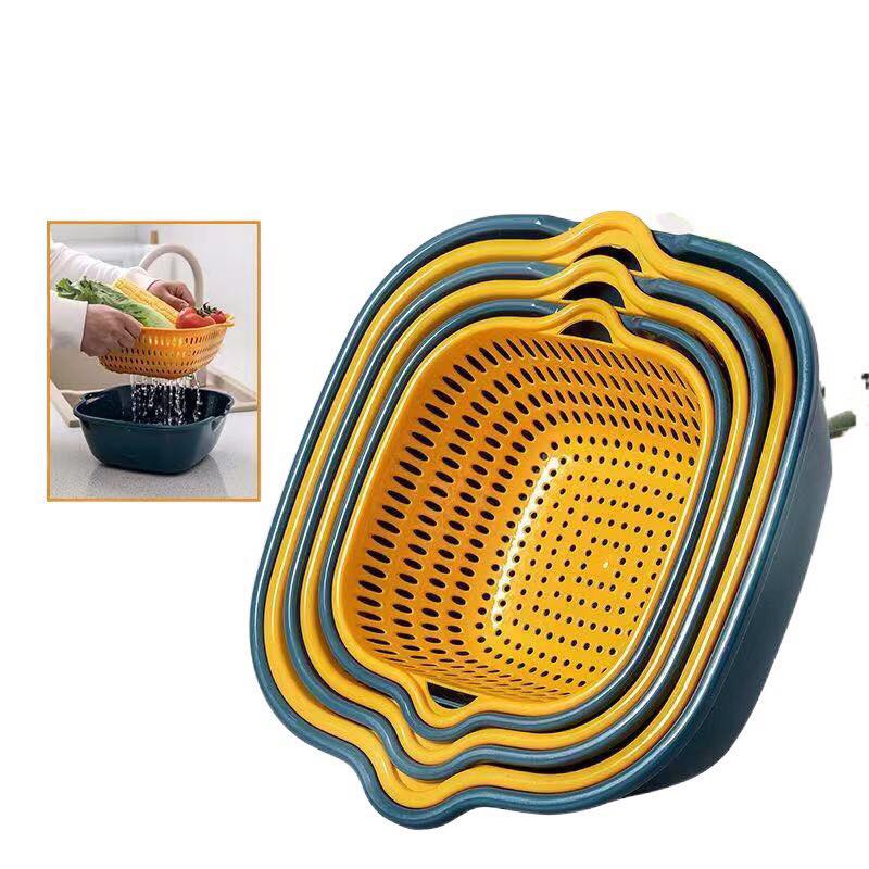 SET 3 RỔ VÀNG KÈM CHẬU LÀM BẾP