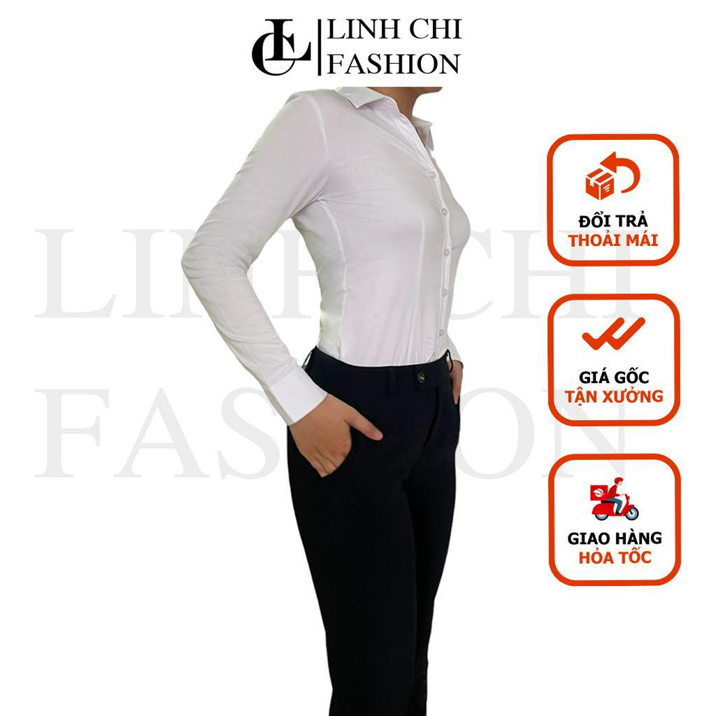 Quần Tây Nữ Công Sở cao cấp LINH CHI vải tuyết mưa loại 1 lưng vừa form ống đứng  đẹp  mặc cực tôn dáng