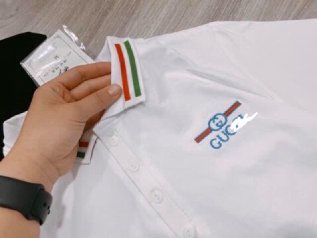 ÁO POLO CỔ ĐỨC THÊU VIỀN GỤ XI CỰC CHẤT