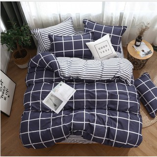 Bộ 4 Món Chăn Ga Gối Mền In Họa Tiết Dễ Thương Chất Liệu Cotton J11K1