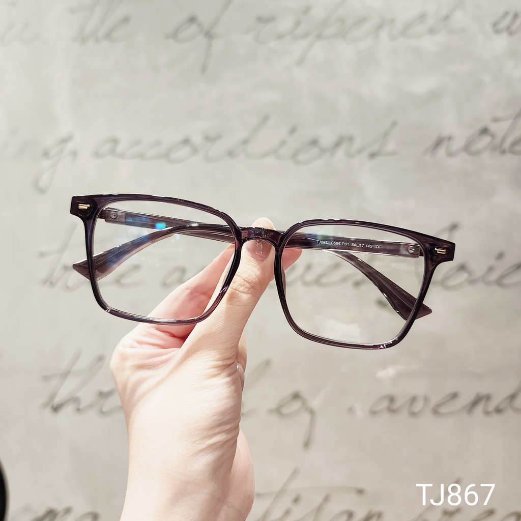Kính cận vuông nam nữ LILYEYEWEAR mắt to chống bụi đi đường kiểu dáng cơ bản dễ đeo TJ867