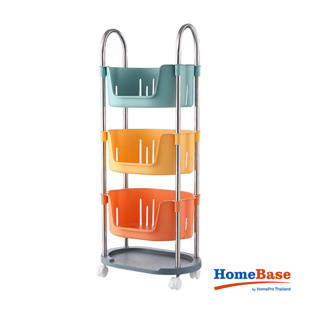 HomeBase STACKO Giỏ nhựa 3 tầng Maru R38.8xS26.5xC98.5cm nhiều màu