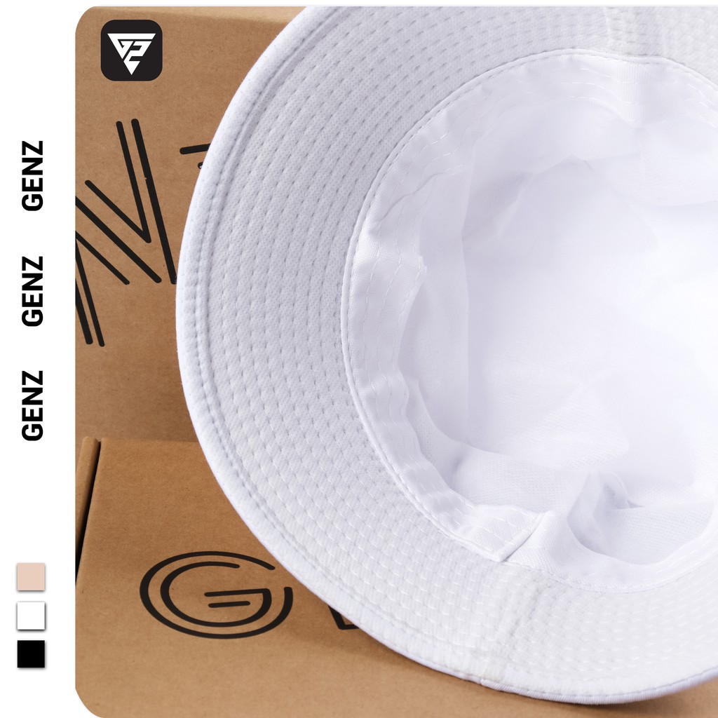Nón bucket tròn vành GENZ trơn nhiều màu phong cách Ulzzang Unisex ZA005