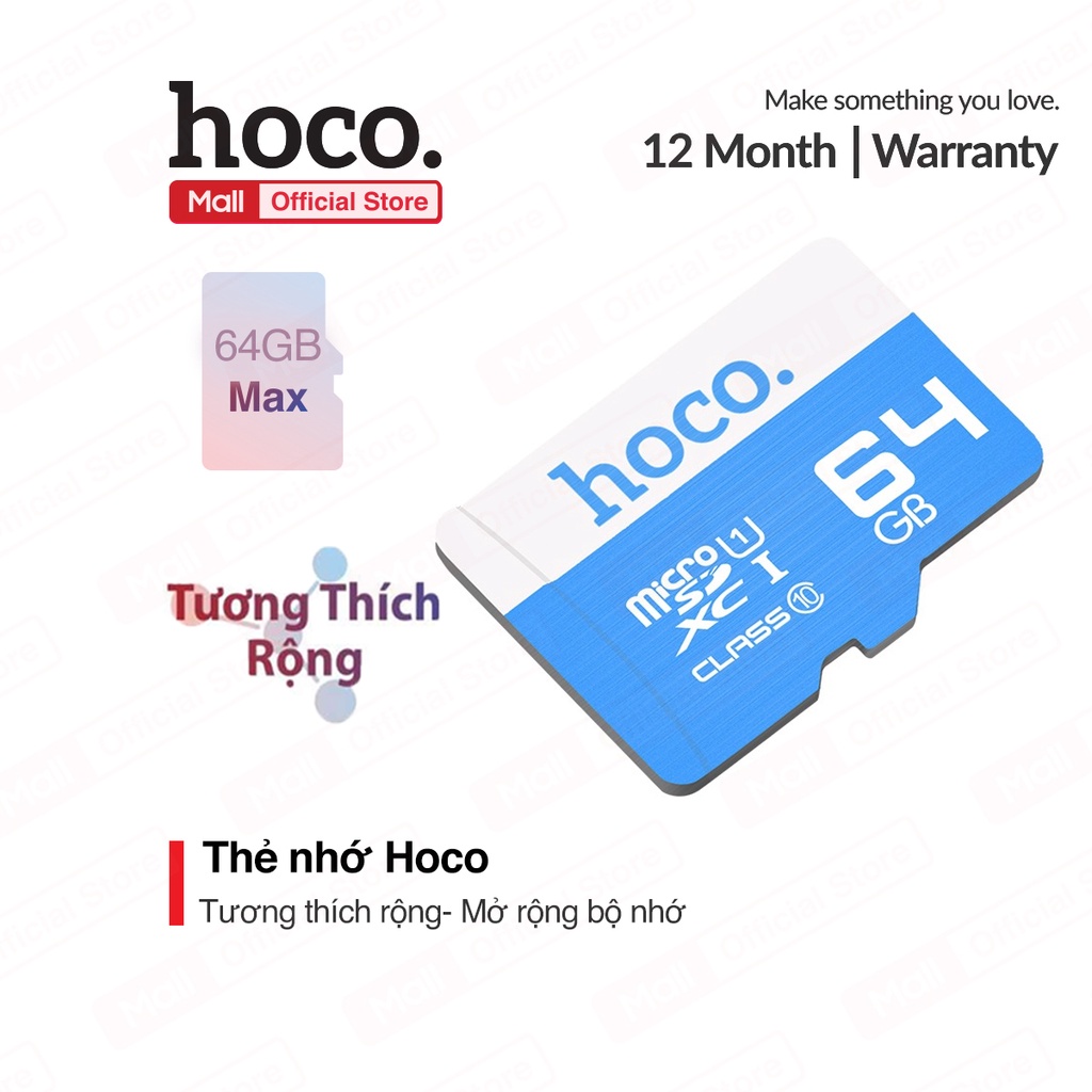 Thẻ nhớ Hoco tốc độ cao 64GB TF micro-SD