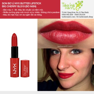Son Dưỡng Có Màu NYX Butter - Big Cherry BLS19