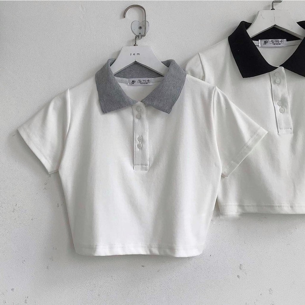 (XẢ SALE) Set bộ áo polo croptop phối cổ kèm quần 1 line, năng động, cá tính_Bee's Store | BigBuy360 - bigbuy360.vn