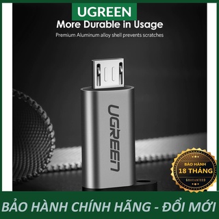 Đầu chuyển micro usb sang usb type c cao cấp ugreen us282 - 50590 chính hãng