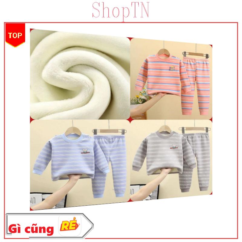 Bộ nỉ lót lông vàng, lót nhung vàng siêu mềm, siêu ấm dày dặn cho bé