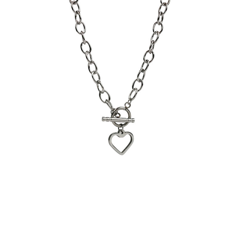 Dây chuyền thép titan mặt hình trái tim 22477 ot phong cách nhật hàn cá tính thời trang