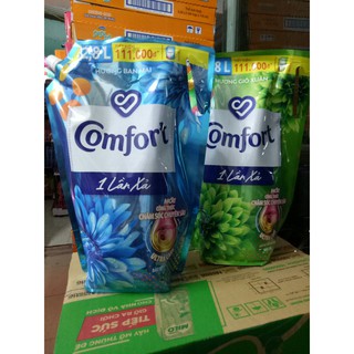 Nước xả vải Comfor túi 2,8 Lít 1 lần xả hương Gió Xuân/Ban Mai