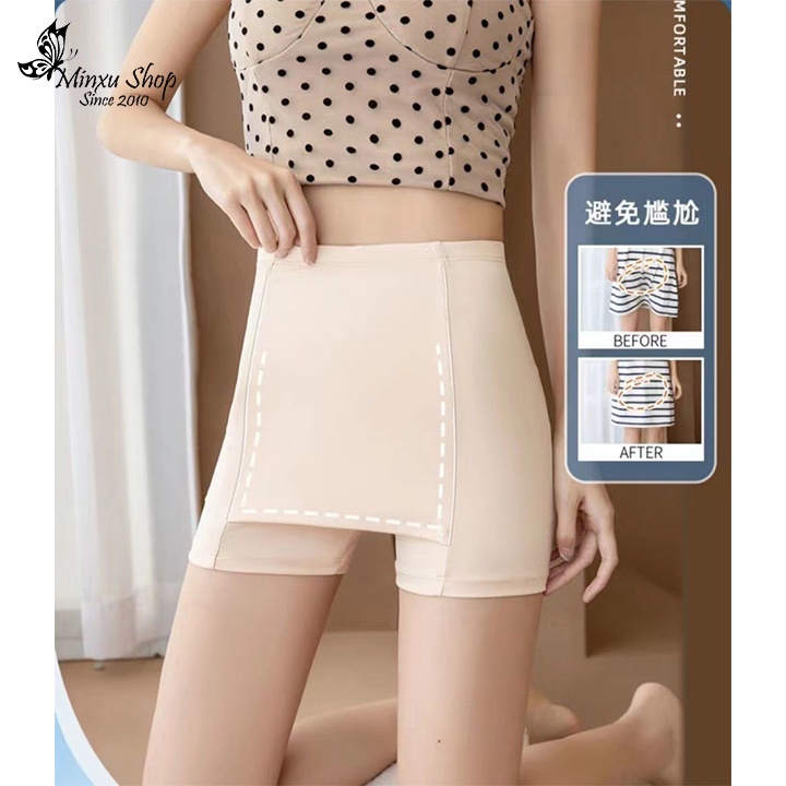 Quần mặc váy không hằn, quần bảo hộ chống lộ đường viền giữ phom váy chất cotton co giãn 4 chiều Minxu shop QH