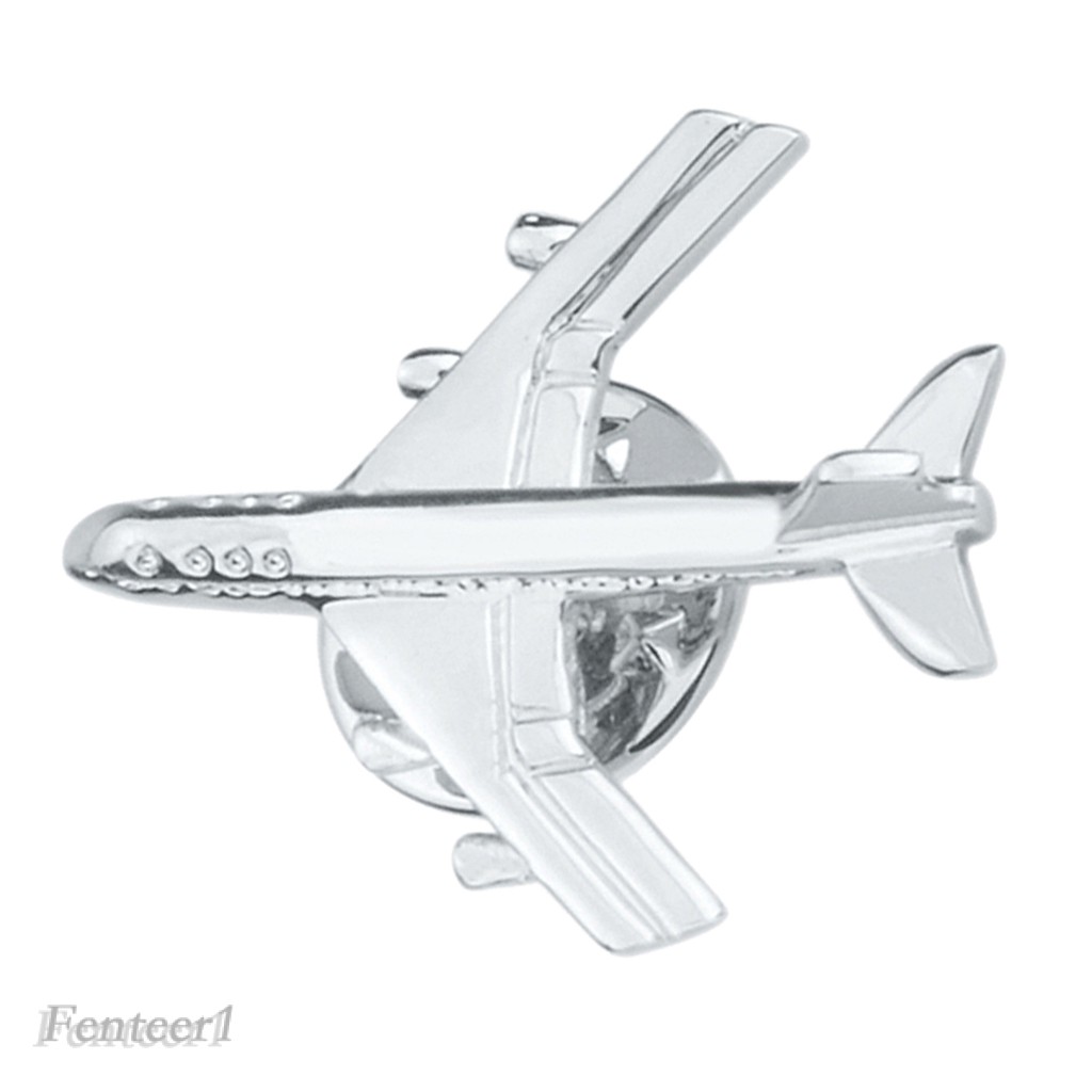[Fenteer1] Ghim Cài Áo Hình Máy Bay Phản Lực Bằng Đồng Mạ Bạc