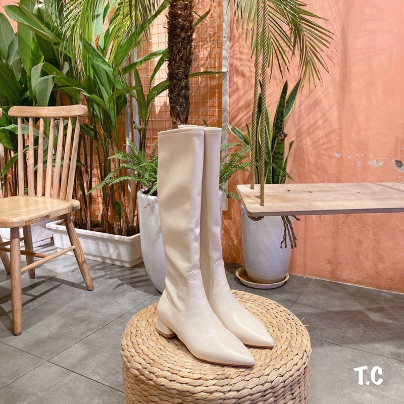 Boot đùi da mõm nhọn fullbox