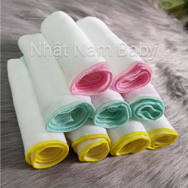 Set 10 Khăn Sữa Cotton Xô Nhật Nam Siêu Mềm Cho Bé