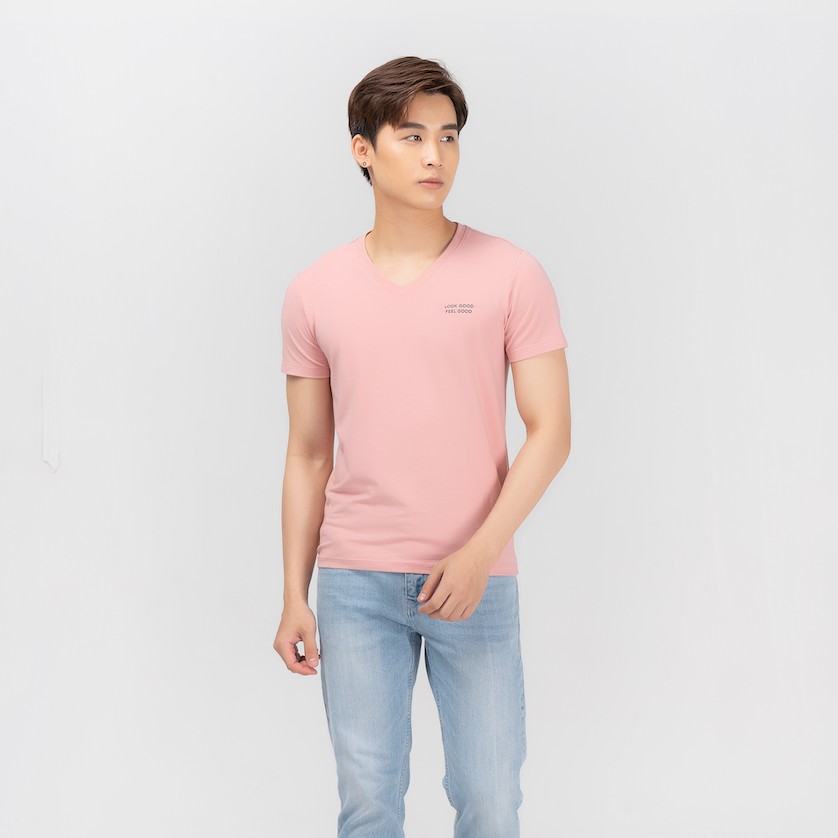 Áo phông nam Yody cổ tim chất liệu thun cotton mềm mịn, tham hút mồ hôi tốt PPM3997 | BigBuy360 - bigbuy360.vn