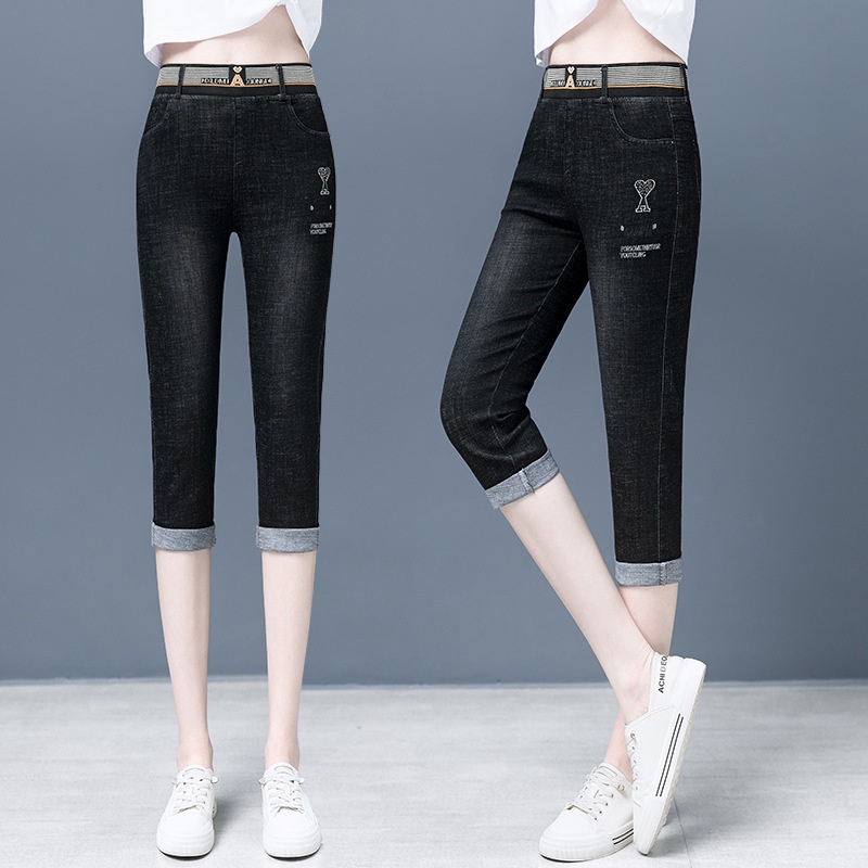 2L2187 Quần lửng jean co giãn nữ hè hàng nhập