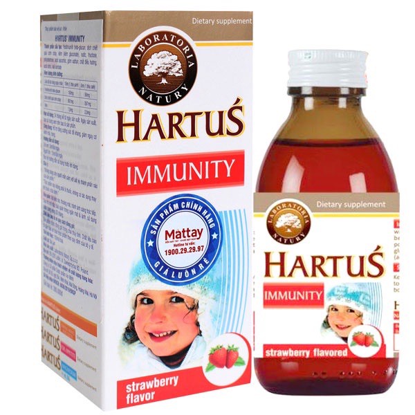 Siro Hartus Immunity 150ml - Tăng sức đề kháng cho bé, hỗ trợ miễn dịch khỏe mạnh