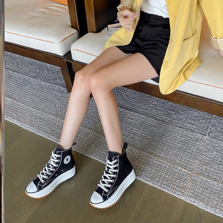 Giày Sneaker Thể Thao Nam Nữ Cổ Cao Nâng Chiều Cao Thời Trang All Star